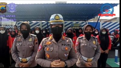 Jadi Pelopor Keselamatan Berlalulintas, Satlantas Polres Pati melaksanakan Pelatihan Siswa SMK N 3 Pati